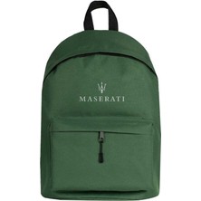 Zepplin Giyim Maserati Logo Sırt Çantası Yeşil Renk