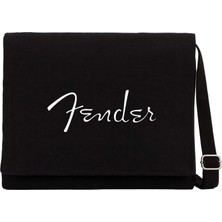 Zepplin Giyim Fender Logo Siyah Kanvas Postacı Çantası