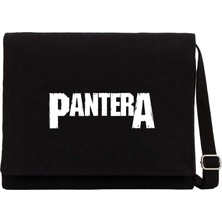 Zepplin Giyim Pantera Logo Siyah Kanvas Postacı Çantası