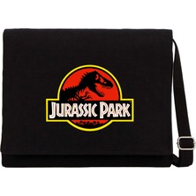 Zepplin Giyim Jurassic Park Classic Siyah Kanvas Postacı Çantası