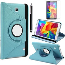 Zore Galaxy Tab 4 7.0 T230  Uyumlu Tcmk Dönebilen Standlı Kılıf-Mavi