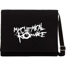 Zepplin Giyim My Chemical Romance Logo Siyah Kanvas Postacı Çantası