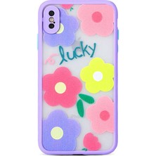 Zore iPhone Xs Max 6.5 Uyumlu Tcmk Fily Kapak-Lila