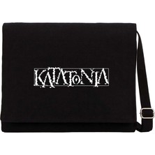Zepplin Giyim Katatonia Logo Siyah Kanvas Postacı Çantası