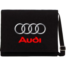 Zepplin Giyim Audi Logo Siyah Kanvas Postacı Çantası