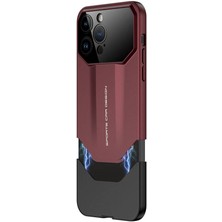 Zore Apple iPhone 14 Pro Max Kılıf Çift Parçalı Tcmk Ays Pro Ikili Kapak-Kırmızı-Siyah