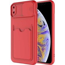 Zore iPhone Xs Max 6.5 Uyumlu ​tcmk Kartix Kapak-Kırmızı