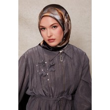 Antrasit Levidor Twill Ipek Eşarp 44