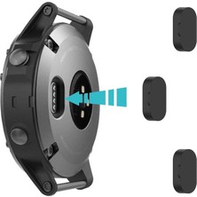 Caseonn Garmin Fenix 8 - 51 Mm, Solar, Sapphire Toz - Kir ve Su Sıçramasına Karşı Koruyucu Tıpa 3 Adet