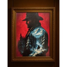 Rdr Western – Kışlı Orman Yolcusu Temalı Duvar Tablosu (Çerçeveli)