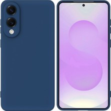 HANPORIUM Samsung Galaxy S25 Edge Uyumlu Silikon Kılıf - Pastel Renk Tonu Kamera Korumalı Esnek Kapak - Lacivert