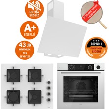 Ferre Fryart & Silentart Royalate / Sessiz Beyaz Ankastre Set ( D078-SA + XE64CB + SS206 )