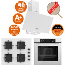 Ferre Fryart & Silentart Lumo /sessiz Beyaz Ankastre Set ( D087-SA + XE63CB + SS206 )