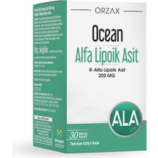 Ocean Alfa Lipoik Asit 200 Mg 30 Kapsül - Dezenfektan Hediyeli (%72 Alkol)