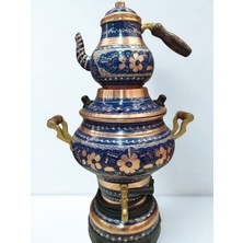 Karaca Bakır Işlemeli Bakır Semaver-Elektrikli Bakır Semaver