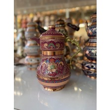 Karaca Bakır Işlemeli Bakır Sürahi-Kapaklı Bakır 2,2 Lt Sürahi