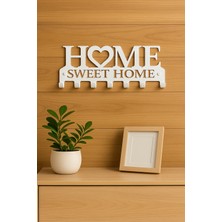 Lunoart Dekoratif Metal Anahtarlık Askılığı | Giriş Için “home Sweet Home” Tasarımı