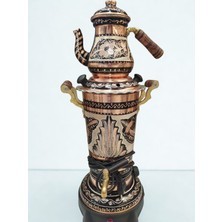 Karaca Bakır Işlemeli Bakır Semaver- Elektrikli Bakır 2,8 Lt Semaver