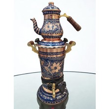 Karaca Bakır Işlemeli Bakır Semaver- Elektrikli Bakır 2,8 Lt Semaver