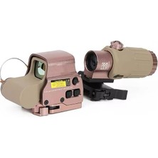 Nikula 558-G43 Xps2 Hedef Işaretleyici Red Dot - Holografik Nişangâh, 5x Büyütmeli Set Çöl Rengi