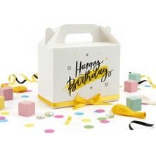 10 x 14 Doğum Günü Temalı El Geçme Hediye Kutusu M1 (3'lü Set)