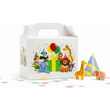 Safari Temalı Karton Kutu 3’lü Set | 10X14 cm | Hediye, Parti ve Sunum Kutusu