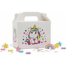 Unicorn Temalı Karton Kutu 3’lü Set | 10X14 cm | Hediye, Parti ve Sunum Kutusu