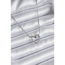 ForWhat Hediye Takı için Kadın Kolye Çelik Kalplı