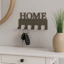 Lunoart Home Yazılı Metal Anahtarlık Askısı | Duvar Tipi Anahtar Organizer