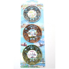 Marsilyan- Istanbul Temalı Metal Magnet 3'lü Set Model 2