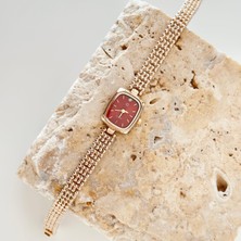 Vesce Atelier Sion Gold Saat Bordo