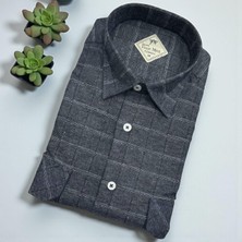 Eren Style Klasik %100 Cotton Uzun Kollu Terletmeyen Kışlık Flanel Gömlek (Regular Kalıp)