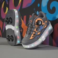 Rocky Çocuk  Patenli Işıklı Çıkarılabilir 4 Tekerlekli Spor Ayakkabı