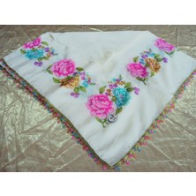 Cenk ve Reyhan Zarif ve Şık El Işi Iğne Oyalı Yazma/el Işi Iğne Yemeni/el Işi Tülbent/baş Örtüsü