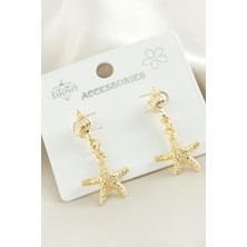 Gümüş Takıcım Deniz Yıldızı Metal Küpe