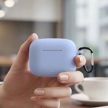 Caseonn Huawei Freebuds Se 4 Anc Kılıf Askı Aparatlı Mat Silikon Mavi