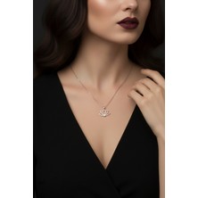 Parmas Design Lotus Çiçeği 925 Ayar Gümüş Kadın Minimal Kolye