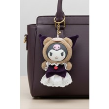 Meyra Accessories Sanrio Kawaii Kuromi Lüx Büyük Boy Peluş Oyuncak Anahtarlık 17CM Sevimli Doğum Günü Sevgili Hediyesi