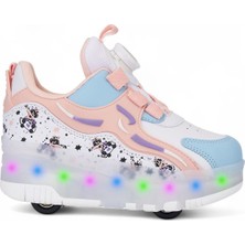 Rocky Çocuk Patenli Işıklı  Çıkarılabilir 4 Tekerlekli Spor Ayakkabı