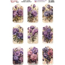 E Hobici Pirinç Dekopaj Kağıdı 30X42CM PT-1882 Çiçek