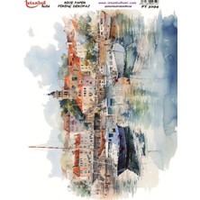 E Hobici Pirinç Dekopaj Kağıdı 30X42CM PT-3294 Sulu Boya Istanbul
