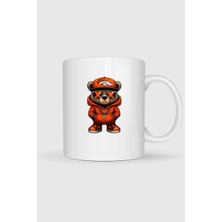 Bahriyeli Collection  Bitcoin Kolyeli Teddy Bear Baskılı Kupa Bardak
