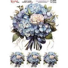 E Hobici Pirinç Dekopaj Kağıdı 30X42CM PT-3265 Çiçek Buket