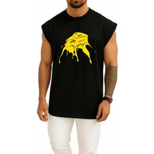 Bahriyeli Collection Oversize Nachos Isviçre Peyniri Çedar Sosu Göğüs Baskılı Atlet