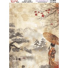 E Hobici Pirinç Dekopaj Kağıdı 30X42CM PT-3475 Uzak Doğu