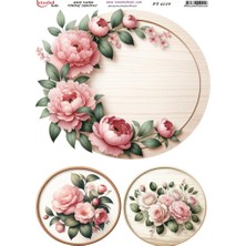 E Hobici Pirinç Dekopaj Kağıdı 30X42CM PT-4119 Çiçek