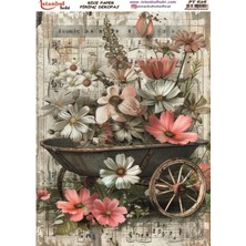 E Hobici Pirinç Dekopaj Kağıdı 30X42CM PT-626 Çiçek