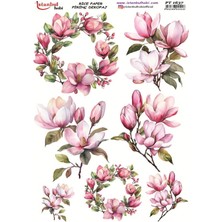 E Hobici Pirinç Dekopaj Kağıdı 30X42CM PT-1637 Çiçek