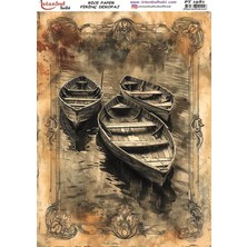 E Hobici Pirinç Dekopaj Kağıdı 30X42CM PT-1981 Kayık Sandal