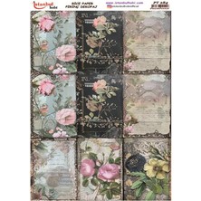 E Hobici Pirinç Dekopaj Kağıdı 30X42CM PT-284 Çiçek